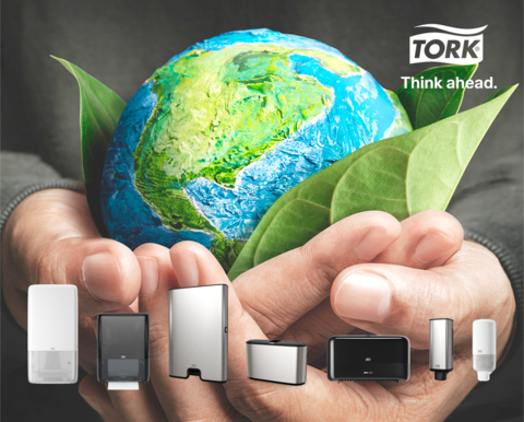Tork carbon neutral dispensers. (Photo: Tork)