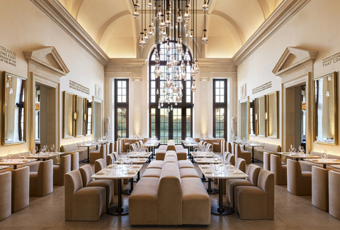 THE DINING ROOM AT RH INDIANAPOLIS, THE GALLERY AT THE DEHAAN ESTATE (Photo: Business Wire)