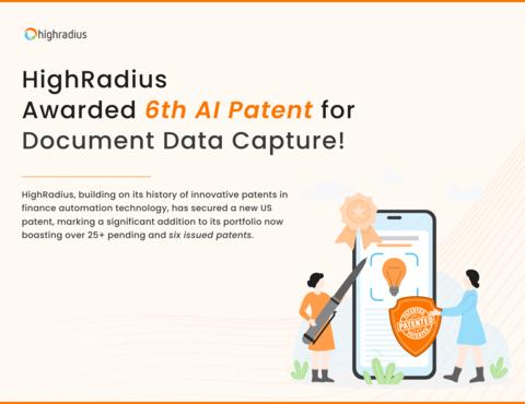 original HighRadius, building on its history of innovative patents in finance automation technology, has secured a new US patent, marking a significant addition to its portfolio now boasting over 25+ pending and six issued patents. (Graphic: Business Wire)