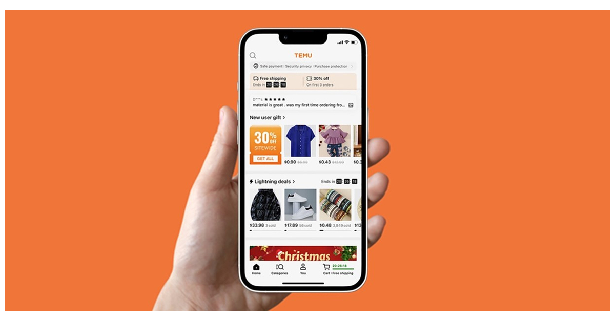 Temu si avvale dell'aiuto dei consumatori per segnalare siti