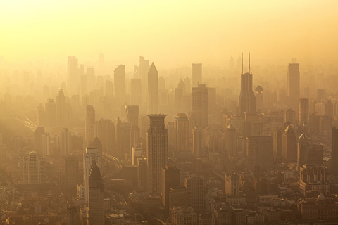 Air pollution over Shanghai illustrating the climate health crisis. (Photo: Business Wire)