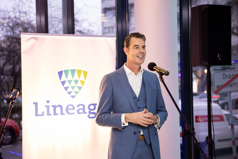 thumbnail Harld Peters, President of Lineage Europe, opening the new headquarters (Photo: Business Wire)