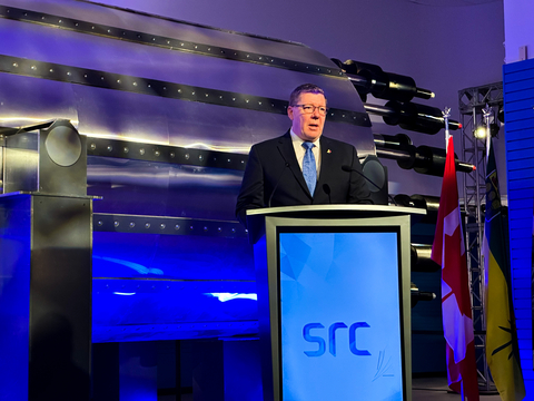 Premier Scott Moe of Saskatchewan announces the funding award for SRC. (Photo: Business Wire)