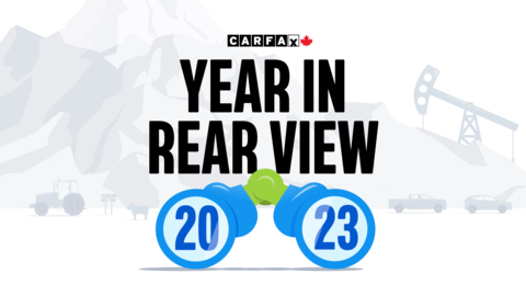 The CARFAX Canada Year in Rear View – a look back at information that appeared on reports from last year. (Graphic: Business Wire)