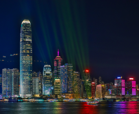 The vibrant lights of Hong Kong's Victoria Harbour (Photo: Business Wire)