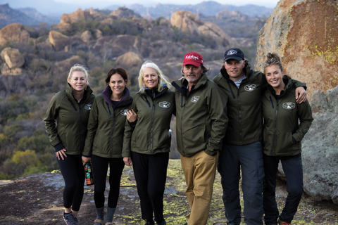 Members of the Nelson family - founders, owners and operators of Kalahari Resorts & Conventions, take a moment to enjoy the beauty of Africa on a recent trip. The Nelson Family has been committed to enhancing the well-being of African communities through clean water initiatives for the past six years. Through the new partnership with Charity: Water, they pledge to bring clean water to one million people. (Photo: Business Wire)