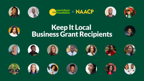 Nextdoor Kind Foundation's Keep It Local Business Grant Recipients, November 2023 (Graphic: Business Wire)