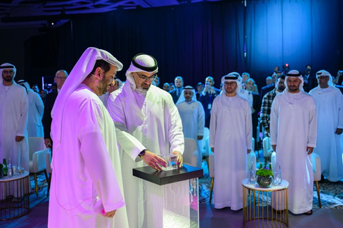 original H.H. Sheikh Khaled bin Mohamed bin Zayed Al Nahyan, Crown Prince of Abu Dhabi and Chairman of the Abu Dhabi Executive Council launches AI71 along with H.E Faisal Al Bannai, Secretary General, Advanced Technology Research Council (Photo: AETOSWire)
