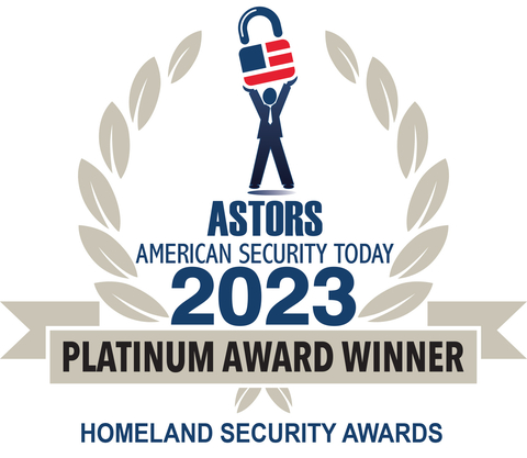 Cordoniq Wins Platinum in 2023 'ASTORS' Homeland Security Awards (Graphic: Business Wire)