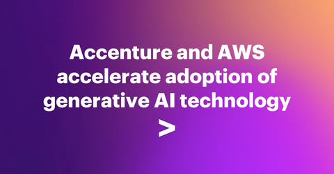 Accenture and Amazon Web Services (AWS) have announced the two companies will collaborate to help developers and enterprise customers accelerate the adoption of advanced generative AI technology launched this week at AWS re:Invent 2023. (Graphic: Business Wire)
