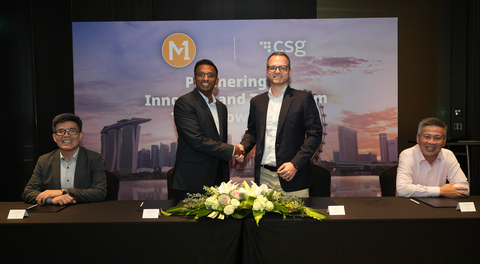 M1與CSG簽約儀式 - 攜手創新，改變未來電信格局。（照片：美國商業資訊）