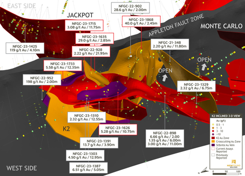thumbnail Figure 3. K2 inclined 3-D view (looking southeast) (Graphic: Business Wire)