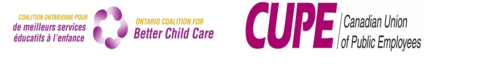 Canadian Union of Public Employees and Ontario Coalition for Better Child Care Logo