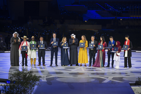 original 11 winners of the Zayed Sustainability Prize Recognised at COP28 (Photo: AETOSWire)