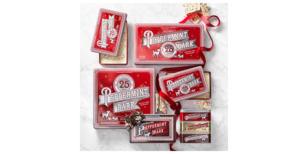 Williams Sonoma 25 Years of Peppermint Bark Gift Crate