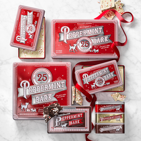 WILLIAMS SONOMA Has More than 35 Peppermint Bark Products this Year to Celebrate the 25th Anniversary of The Original Peppermint Bark (Photo: Williams Sonoma)