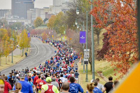 Supporters of St. Jude Children’s Research Hospital participate in the 2023 St. Jude Memphis Marathon Weekend presented by Juice Plus+ on Saturday, December 2, 2023 in Memphis, Tenn. More than 20,000 participants representing all 50 states and 75 countries, including more than 1,350 patient families are participating in the event. Since its inception, the St. Jude Memphis Marathon has raised more than $123 million for the life-saving mission of St. Jude. (Photo credit: ALSAC Photography)