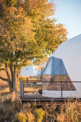 Geodesic domes of the Pagosa River Domes property (Photo: Business Wire)