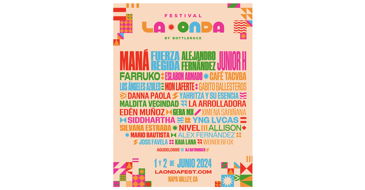 BottleRock Announces the Inaugural Festival La Onda Lineup June 1 & 2