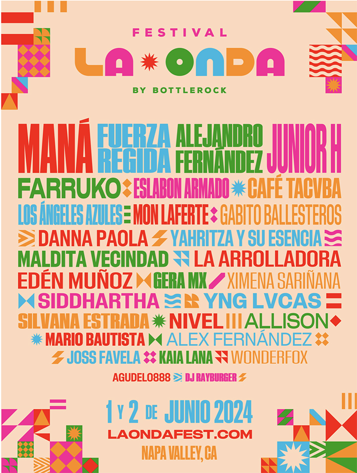 La Onda Festival Napa Lineup 2023 Poster