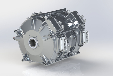 original Evolito’s D500 Axial Flux Motor: stacked for increased torque and power up to 1 megawatt. (Photo: Business Wire)