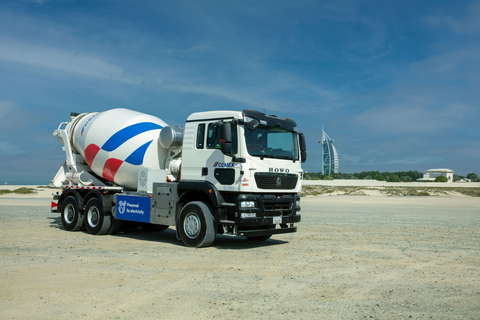 The new Cemex electric ready-mix truck is fully operational and has the capacity to transport a full load of concrete. (Photo: Business Wire)