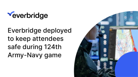 U.S. Department of Defense Deploys Everbridge to Keep Attendees Safe During the 124th Army-Navy Game. (Graphic: Business Wire)