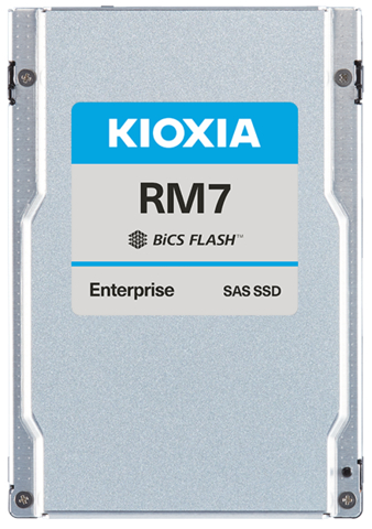 KIOXIA RM7 Series SSDs are the latest generation of the company's 12Gb/s Value SAS SSDs, which provide server applications with higher performance, reliability and lower latency than SATA SSDs. (Graphic: Business Wire)