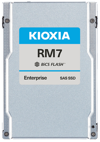 original KIOXIA RM7 Series SSDs are the latest generation of the company’s 12Gb/s Value SAS SSDs, which provide server applications with higher performance, reliability and lower latency than SATA SSDs. (Graphic: Business Wire)