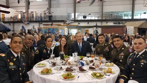Corvias Military Partnership Executive, Al Aycock, joins service members at the annual Help for Heroes Luncheon that supports the Army Scholarship Foundation. (Photo: Business Wire)
