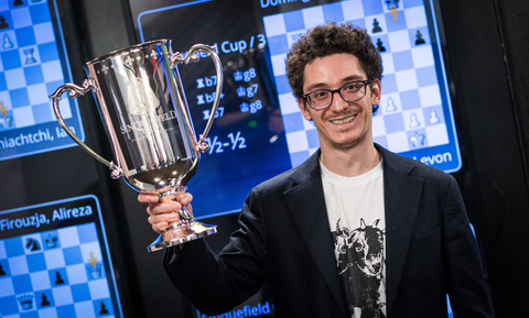 Grandmaster Fabiano Caruana wins both the Saint Louis Rapid & Blitz and Sinquefield Cup to claim the 2023 Grand Chess Tour champion title. (Photo: Business Wire)