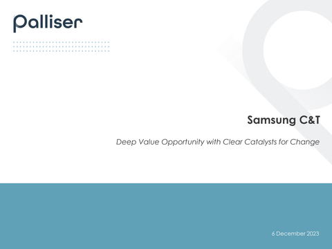 Samsung C&T Deep Value Opportunity with Clear Catalysts for Change