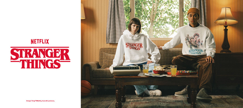 GU, the Japanese apparel retailer with the brand theme “TOKYO TO SOHO,” announces the launch of its Stranger Things-themed collection with Netflix. Items will be available at the GU store in Soho, New York from Friday, December 15th. (Graphic: Business Wire)