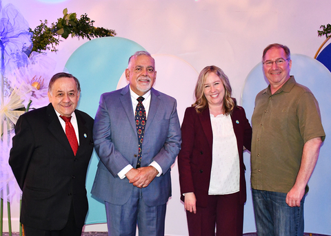 L to R: Dr. Augusto Castañeda of Santa Barbara and Dr. René Bravo of San Luis Obispo with CenCal Health CEO Marina Owen and Dr. Jeffrey Kaplan of Santa Maria at CenCal Health's 40th Anniversary event this week on the Central Coast. The three physicians were each presented with a CenCal Health Partner Award in recognition of their exceptional service as primary care providers for CenCal Health, the Medi-Cal health plan for both Santa Barbara and San Luis Obispo counties. (Photo: Business Wire)