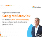  HighRadius nomina Greg McStravick Chief Revenue Officer