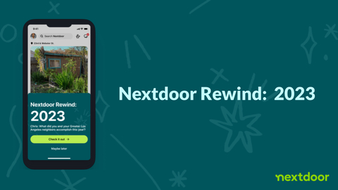 Nextdoor Rewind: 2023 Gives Neighbors a Local-Level Reflection of the Past Year Together (Graphic: Business Wire)