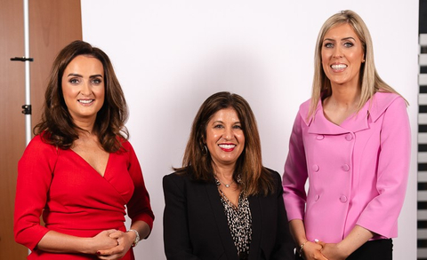 Left to right: Sharon Cunningham, CEO, Rayna Sethi Herman, CCO, and Orlaith Ryan, CTO (Photo: Business Wire)