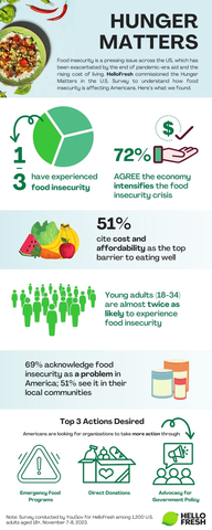 Hunger Matters in the US reveals nearly one in three Americans have experienced food insecurity. (Graphic: Business Wire)