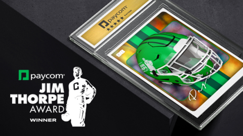 original Trey Taylor of the United States Air Force Academy Falcons has been named the 2023 Paycom Jim Thorpe Award Winner. (Graphic: Business Wire)