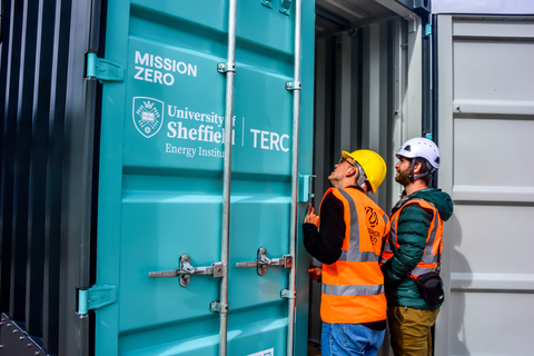 Mission Zero Technologies' direct air capture technology sits inside a 20-foot shipping container for easy mobility and modular scaling, so that it can be deployed around the world. This small footprint allows it to be easily incorporated into a customer's site — and moved at a later point, if need be.  (Photo: Business Wire)