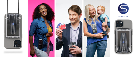 original Slinger is the ultimate phone accessory! Never drop, lose, or damage your phone again. Wear it any way you want - crossbody, over-the-shoulder, or in the front, and everything still tucks away to fit inside your pocket or purse. No more carrying bulky purses, or separate wallets. Keep all your important personal items in one place. Everyone needs a Slinger sometimes, but some people need a Slinger all the time. Slinger is especially important for people with disabilities like vision-loss or for people who use wheelchairs and walkers. Buy a Slinger now and we will ship a free Slinger to a Disabled Veteran through our partner non-profit organizations at www.operationslinger.com (Photo: Business Wire)