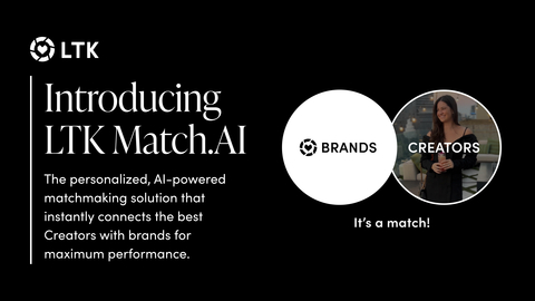 LTK Match.AI is already transforming how brands find and cast creators for marketing campaigns, significantly enhancing performance and profitability for both parties. (Photo: Business Wire)