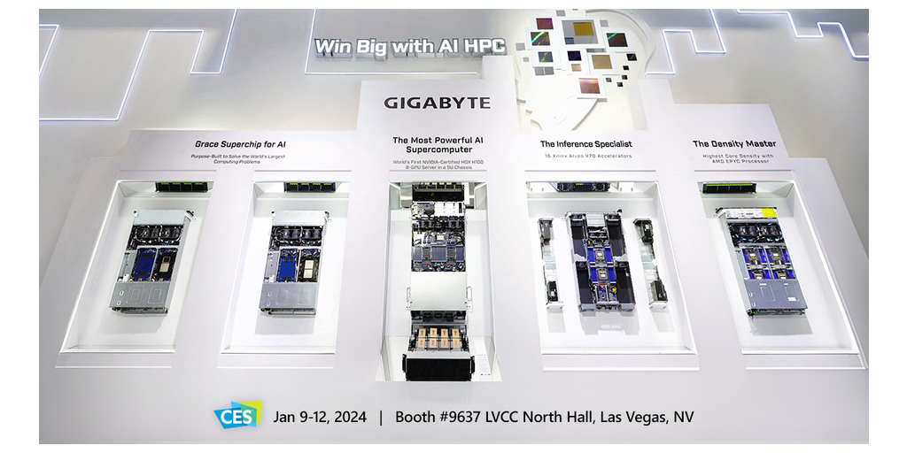  Il futuro dell'Informatica sta per arrivare – In occasione di CES 2024, GIGABYTE presenterà delle innovazioni chiave e accelererà i progressi sostenibili basati sull'IA