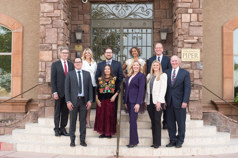 Virginia G. Piper Charitable Trust 2023 Piper Fellows; Front Row: Ryan Corry, Carmen Guerrero, Torrie Taj, Shelby Pedersen, Steve Zabilski (Piper Trust president and CEO). Second Row: David Roche, Kate Fassett, Matthew Kasper, Monique Lopez, Dr. Kris Volcheck. (Photo: Business Wire)