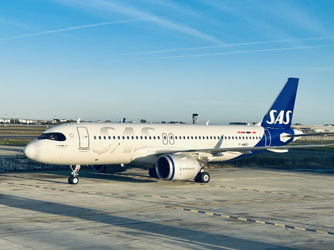 original Airbus A320neo Leased by Aviation Capital Group to Scandinavian Airlines (“SAS”). (Photo: Business Wire)
