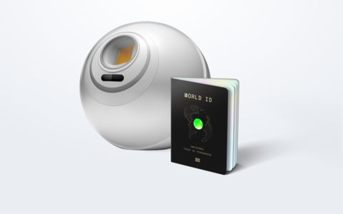 thumbnail The Worldcoin Orb with World ID 2.0 Passport. (Photo: Business Wire)
