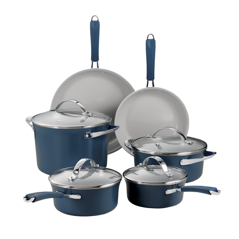thumbnail Tramontina Fiora 10-Piece Cold Forged Ceramic Nonstick Cookware Set: Save 30% off (Photo: Business Wire)