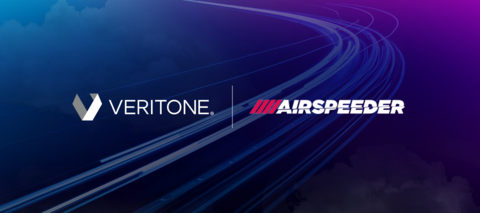 Airspeeder, the world's first racing series for crewed electric flying cars, has partnered with AI industry leader Veritone, to use Veritone's Digital Media Hub as the foundation for current and future media platform activities. (Graphic: Business Wire)