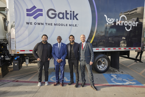 Left to Right: Arjun Narang (Gatik Chief Technology Officer and Co-founder), Tennell Atkins (City of Dallas Mayor Pro Tem and Council Member), Gautam Narang (Gatik CEO and Co-founder), Rich Steiner (Gatik VP of Government Relations and Public Affairs). (Photo: Business Wire)
