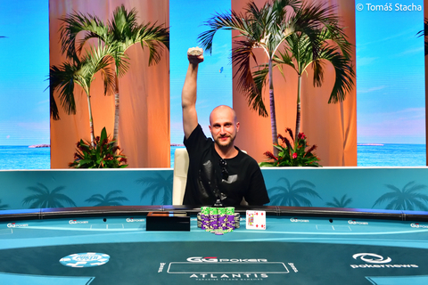 GGPoker Online Qualifier Stanislav Zegal named first WSOP Paradise Main Event Champion taking home $2 million and the first WSOP Paradise Main Event bracelet (Photo: Business Wire)